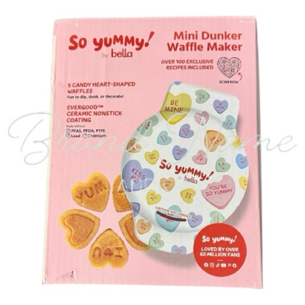 PRICE IS FIRM - So Yummy Mini Dunker Heart-Shaped Waffle Maker